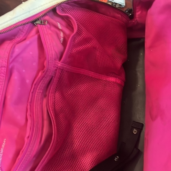 Lululemon Athletica Sweat Once A Day Bag White Handles Dividers Laptop Bag FLAWS - Picture 10 of 12